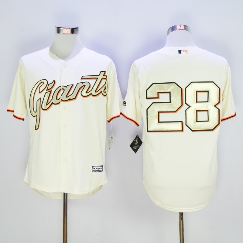 Men San Francisco Giants #28 No name Cream MLB Jerseys->san francisco giants->MLB Jersey